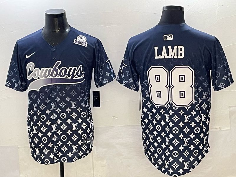 Men 2025 Nike Dallas Cowboys #88 Lamb Drak Blue Limited NFL Jersey 06